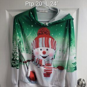 #381 Cellabie Snowman Sweater sz S